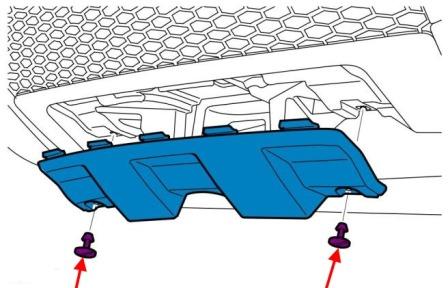 the scheme of fastening of the front bumper Land Rover Freelander II, LR2 (after 2006)